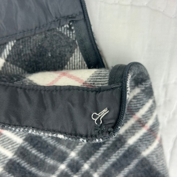 Forever 21 Grey Plaid Wool Blend Mini Skirt A-Line Grey Pink White Size M - Picture 6 of 8